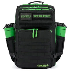 45L Backpack Black Neon Green