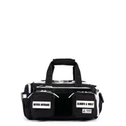 20L Mini Duffle Bag Black With White Accents