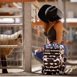 35L Black White Cow Print Meal Prep Management -Wolfpak a7r01576 enhanced nr