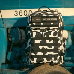 45L Backpack Black White Cow -Wolfpak a7r07046 enhanced nr
