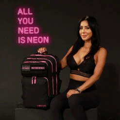 45L Backpack Black Neon Pink 5 45L Backpack Black Neon Pink -Wolfpak image 57198465 d703 49d1 8b1b 18c2e37bc800