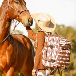 35L Backpack Brown White Cow -Wolfpak image 715ddeaa 02ba 4cbe a0eb 66efd0e8b2e1