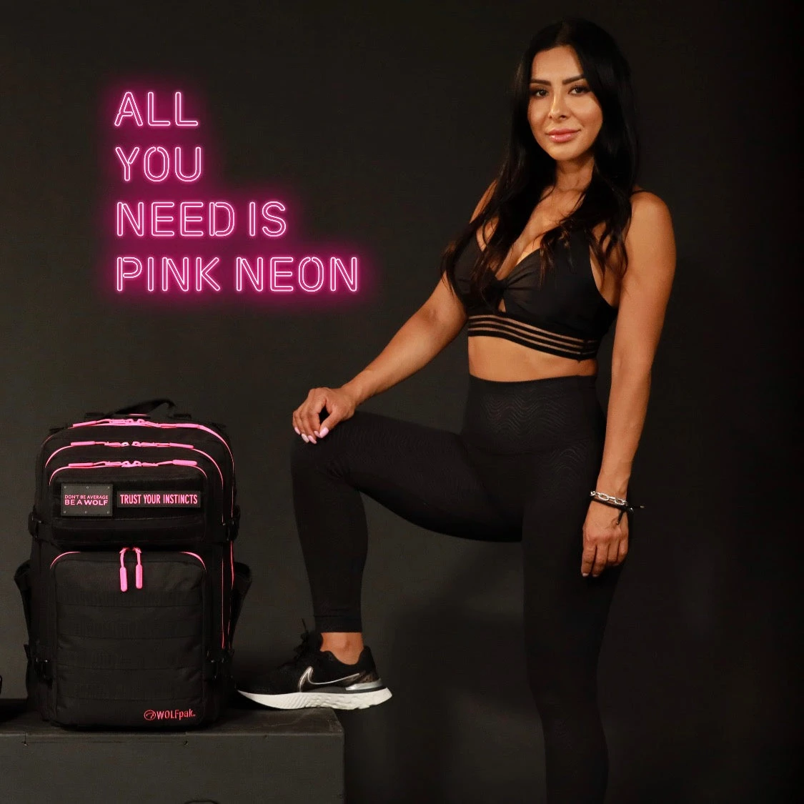 45L Backpack Black Neon Pink 45L Backpack Black Neon Pink -Wolfpak image 7eb75c81 d43c 4301 8ebd 799d9ed415cf