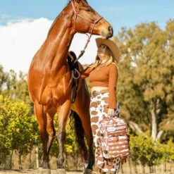 35L Backpack Brown White Cow -Wolfpak image e5a656df 20ab 4111 bee5 1c0d5cceecb8